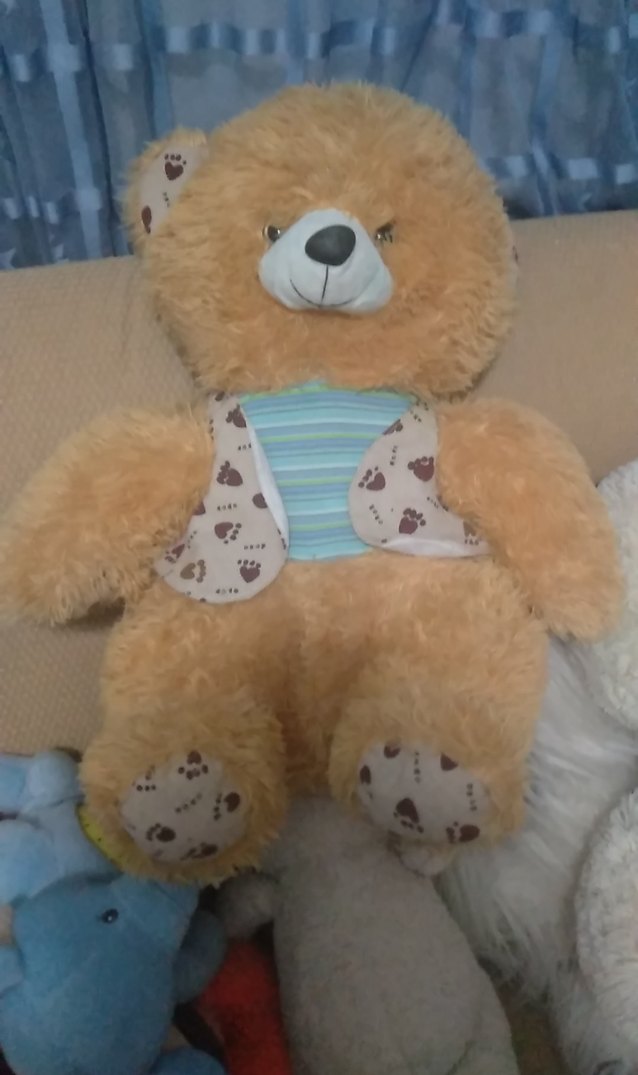 Pastel kahverengi peluş oyuncak ayı - Görsel 3