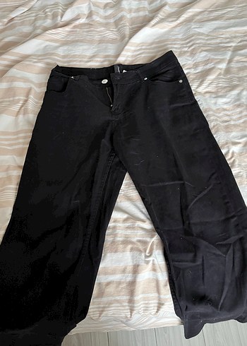 H&M Rahat Siyah Denim Pantolon