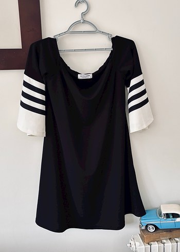 Bsb Siyah Baskılı Midi Kadın Elbise - Görsel 2