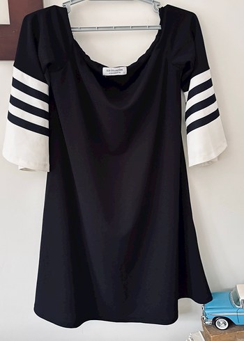 Bsb Siyah Baskılı Midi Kadın Elbise - Görsel 3