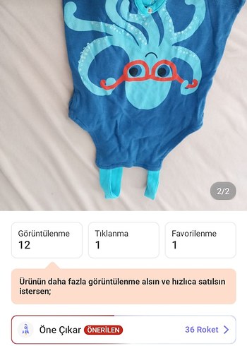 HelloBaby Mavi Pamuklu Erkek Bebek Tulum