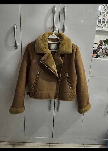 Stradivarius Kürk Detaylı Süet Kadın Ceket