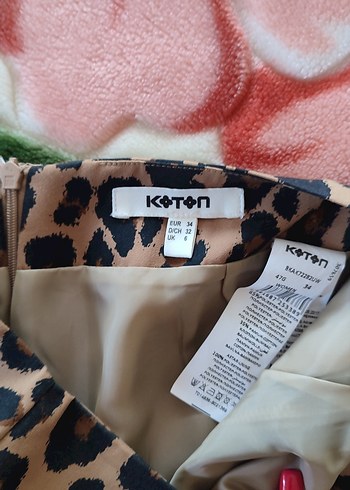 xs Beden Leopar Desenli Mini Etek