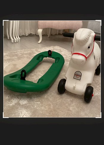 Beyaz Noktalı Sallanan At Oyuncak - Görsel 3