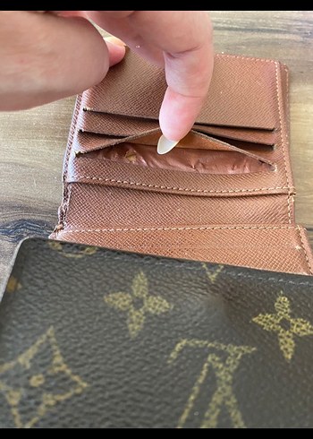 Beden Kahverengi Vintage Baskılı Tokalı Kadın Cüzdanı louis vuitton