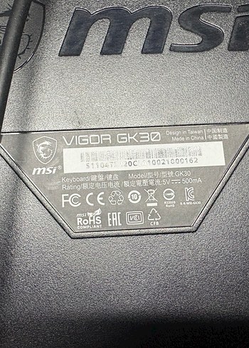 MSI GK30 RGB Klavye - Görsel 3