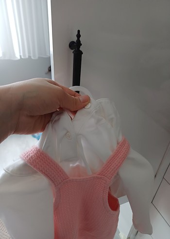 Kız Bebek Pembe Salopet Elbise - Görsel 3