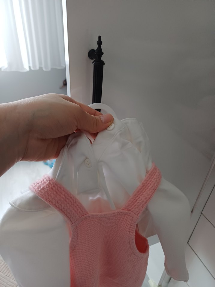 Kız Bebek Pembe Salopet Elbise - Görsel 3