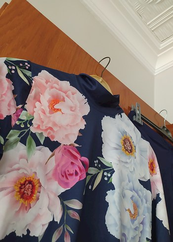 Çiçek Desenli Tesettür mayo haşema - Görsel 3