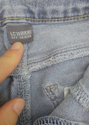 6 Yaş Beden mavi Renk Kız Çocuk Mavi Denim Pantolon