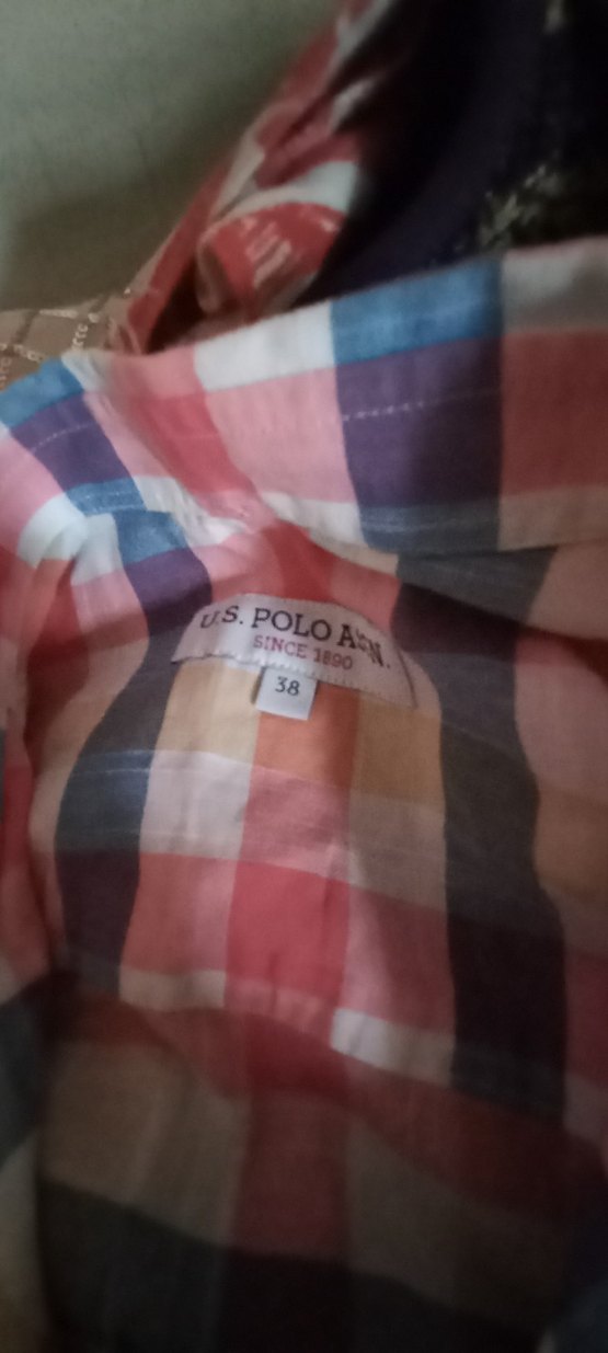 Düğmeli Mavi Keten Erkek Gömlek - Görsel 3