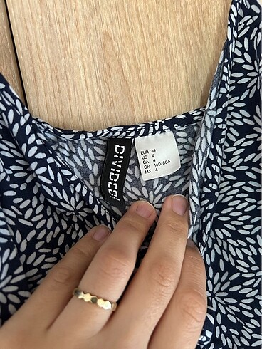 xs Beden lacivert Renk H&M kısa elbise