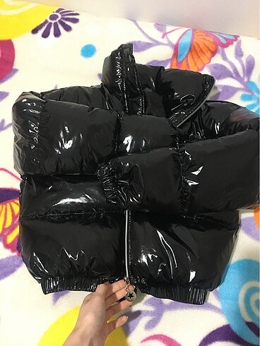 Siyah sisme crop mont