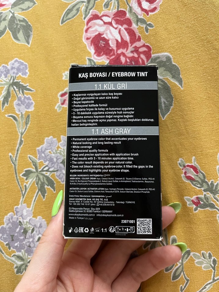 Kül Gri Kaş Boyası Vegan - Görsel 2