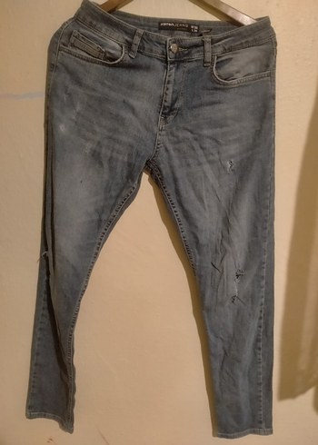 Koton Gri Yikamali Dar Kesim Jean