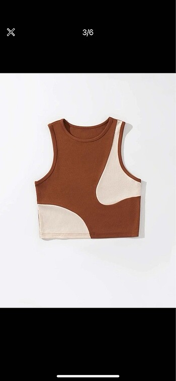 Sheinside Shein Crop Kahverengi