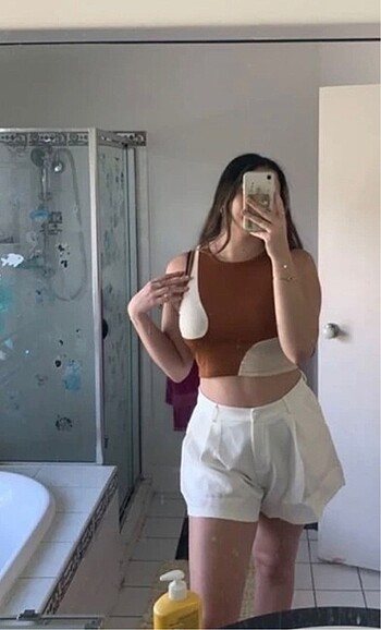 Shein Crop Kahverengi