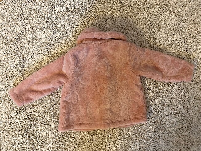 LC Waikiki Peluş pudra pembe kaban 6-9 ay
