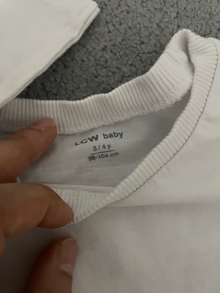 Beyaz Çocuk İçlik, Uzun Kollu - Görsel 5