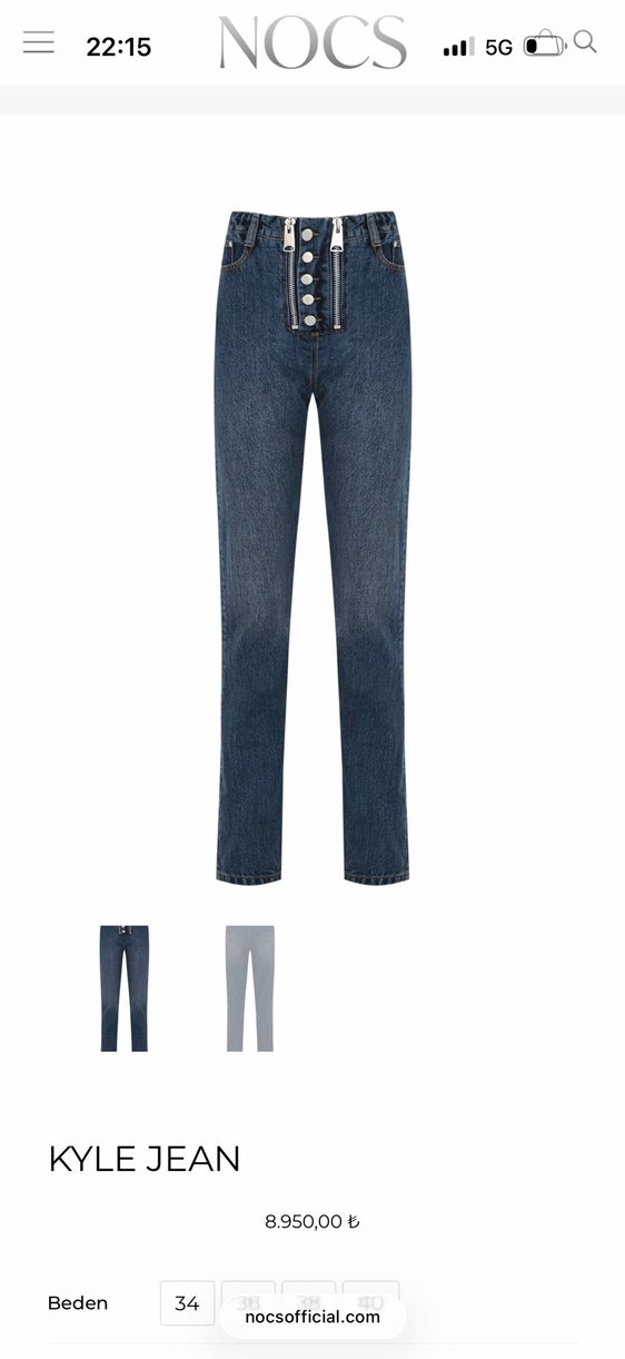 Nocs Yüksek bel Lacivert Jean — görsel 5/6