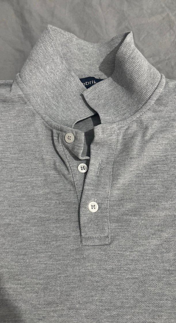 Gri Kısa Kollu Erkek Polo Tişört - Görsel 2