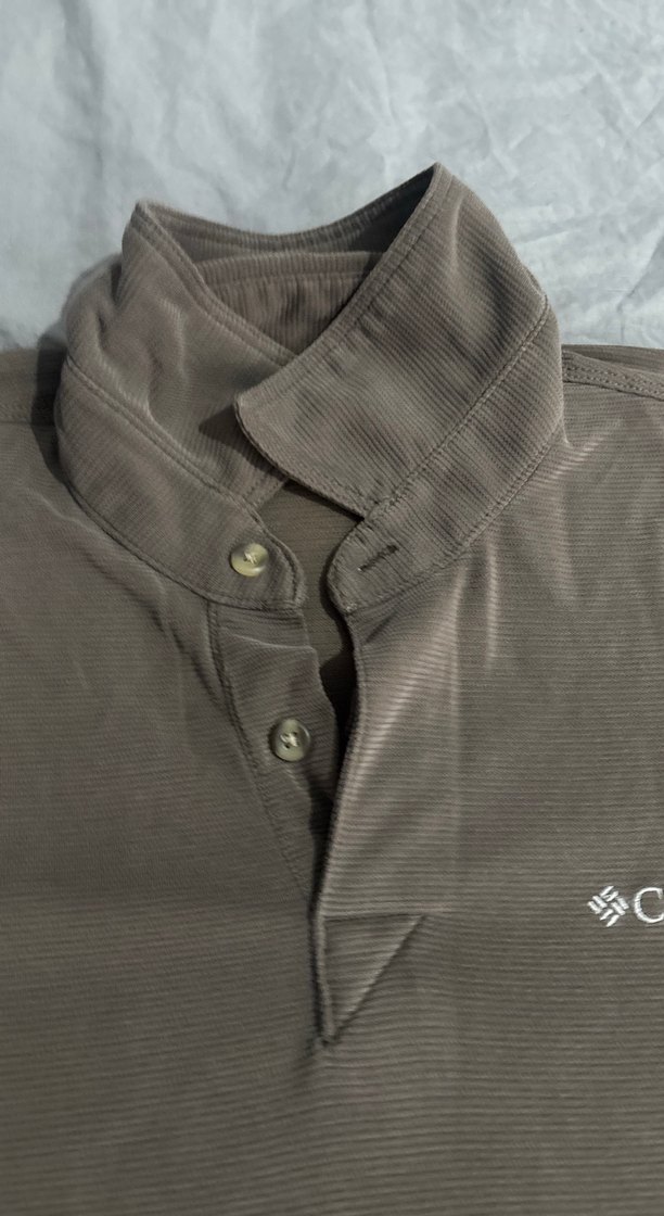 Bej Kolombiya Erkek Kısa Kollu Süet Polo Tişört - Görsel 3
