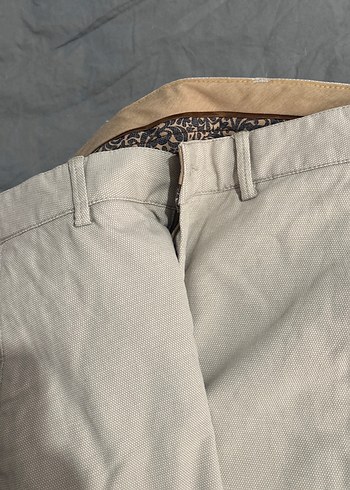 Bej Keten Regular Fit Erkek Pantolon - Görsel 2