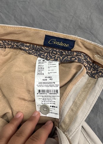 Bej Keten Regular Fit Erkek Pantolon - Görsel 3