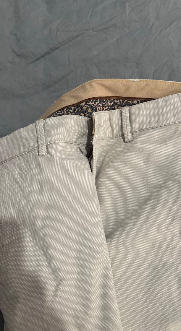 Bej Keten Regular Fit Erkek Pantolon - Görsel 2