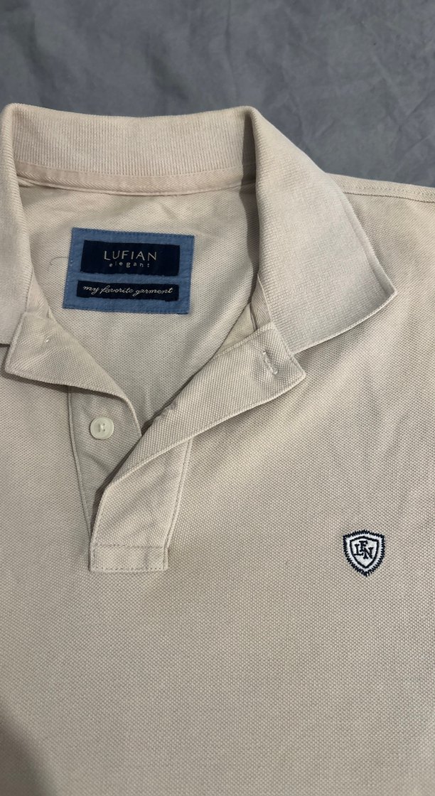 Bej Erkek Polo Tişört Kısa Kollu Pamuk - Görsel 2