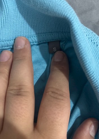 Mavi Pamuklu Kısa Kollu Polo Tişört - Görsel 4