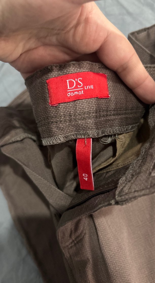 Erkek Kahverengi Keten Regular Fit Pantolon - Görsel 3