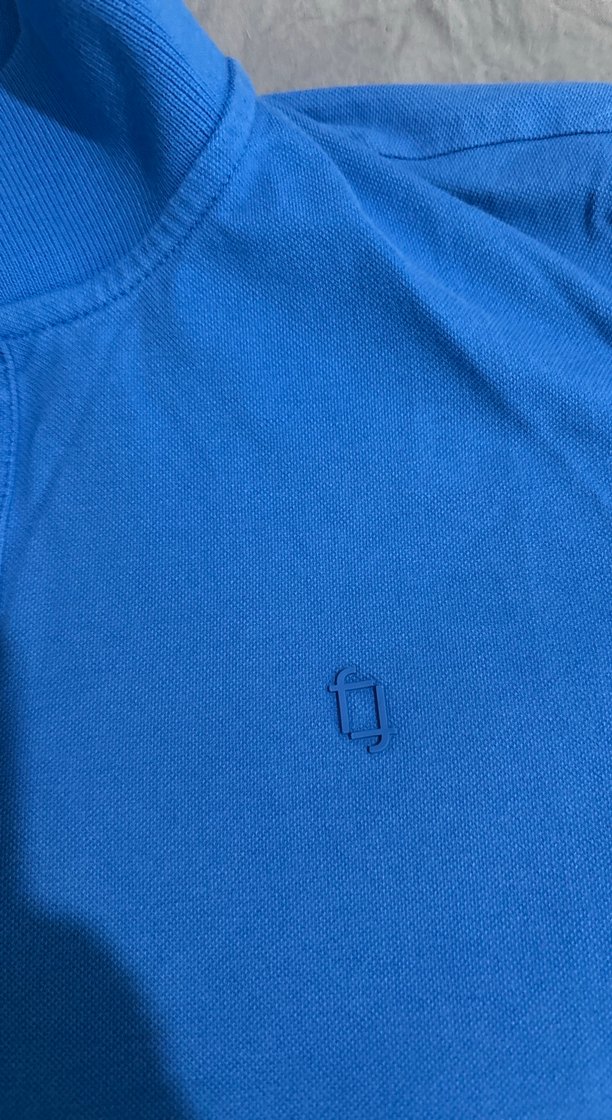 Mavi Düğmeli Erkek Polo Tişört - Görsel 2