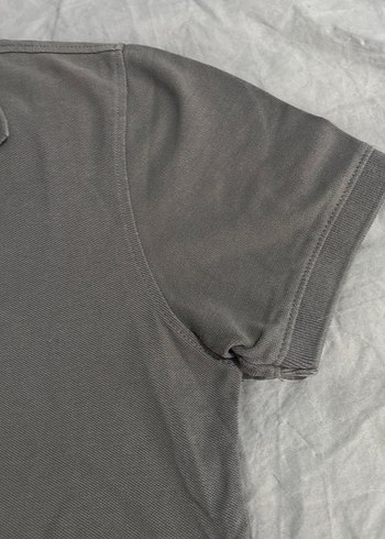 Gri Kısa Kollu Polo Yaka Erkek Tişört - Görsel 4