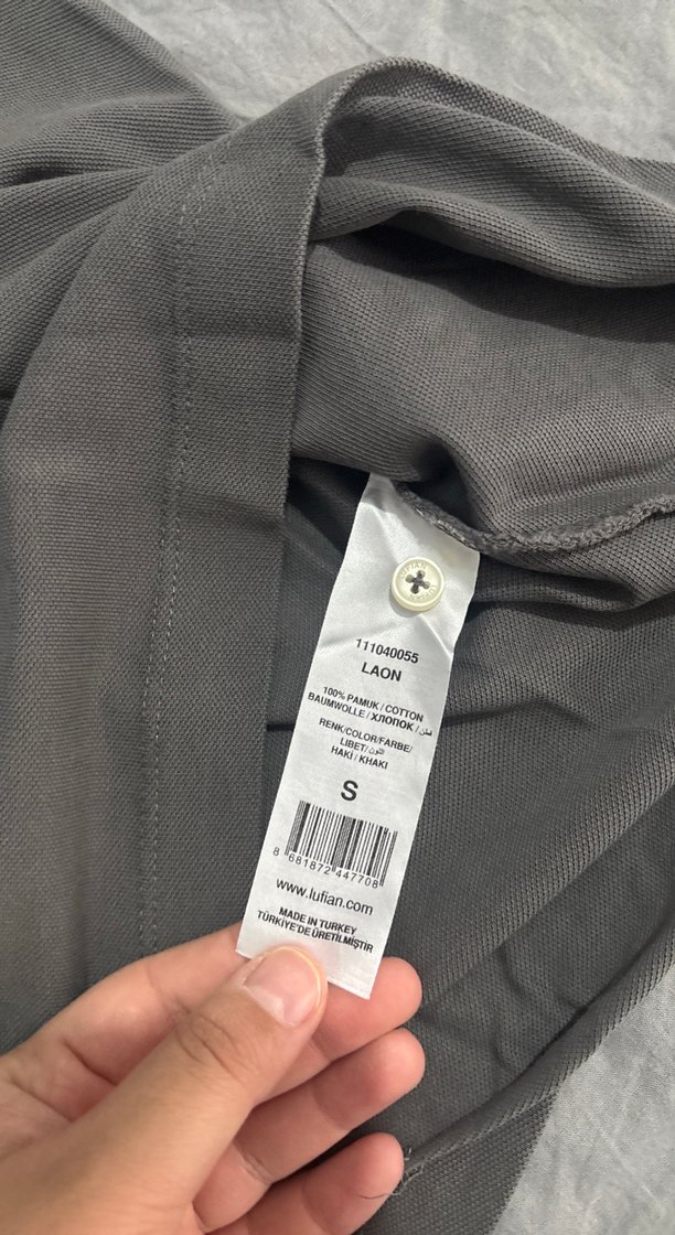 Gri Kısa Kollu Polo Yaka Erkek Tişört - Görsel 5