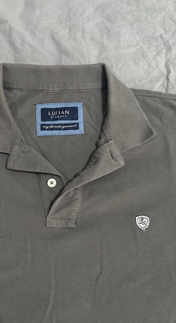 Gri Kısa Kollu Polo Yaka Erkek Tişört - Görsel 2