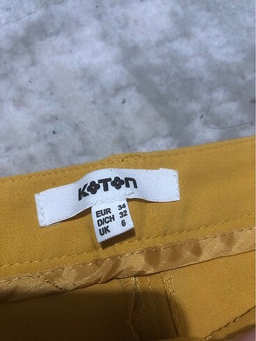 xs Beden Sarı kumaş pantolon