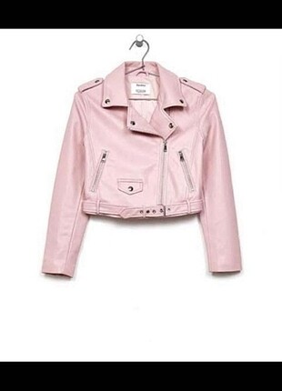 Pembe deri ceket bershka marka