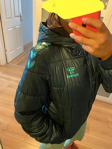 HUMMEL Haki Renk Kapüşonlu Mont