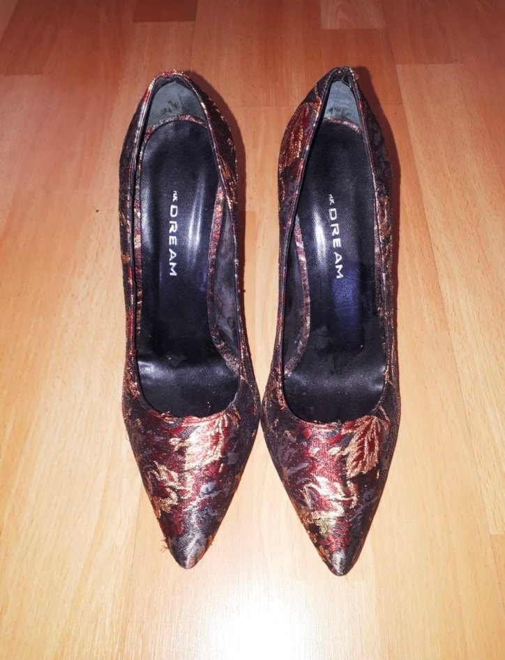 Desenli Vintage Stiletto Topuklu Ayakkabı - Görsel 5