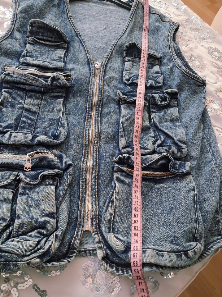 Kadın #Kot #Yelek Fermuarlı - Görsel 4