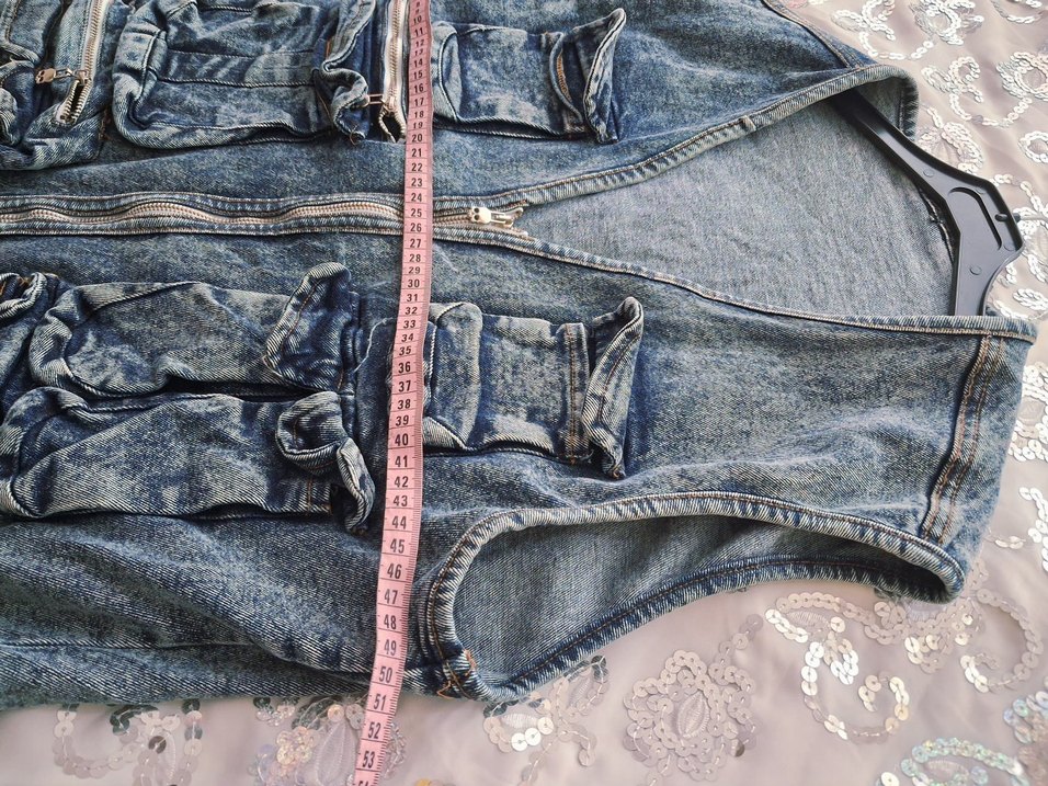 Kadın #Kot #Yelek Fermuarlı - Görsel 3