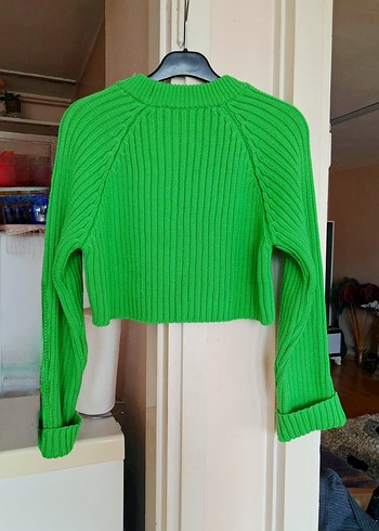 #Zara Yeşil Örgü Kadın Triko #Kazak - Görsel 2