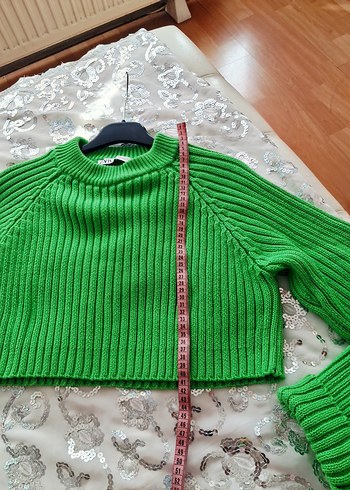 #Zara Yeşil Örgü Kadın Triko #Kazak - Görsel 5