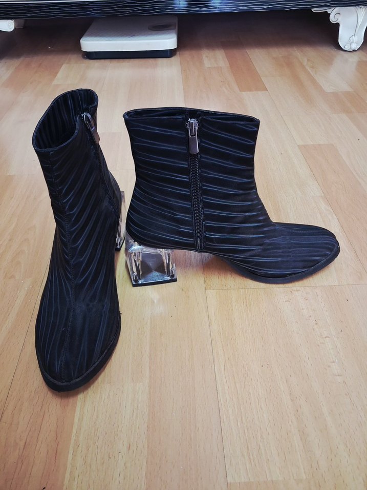 Kadın Siyah Blok Topuklu #Bot - Görsel 3