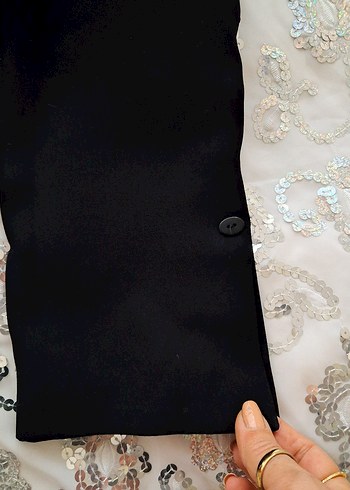 Bordo Astarlı Siyah Kadın Blazer #Ceket - Görsel 5