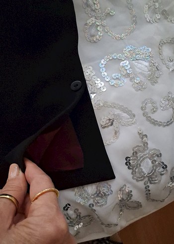 Bordo Astarlı Siyah Kadın Blazer #Ceket - Görsel 6