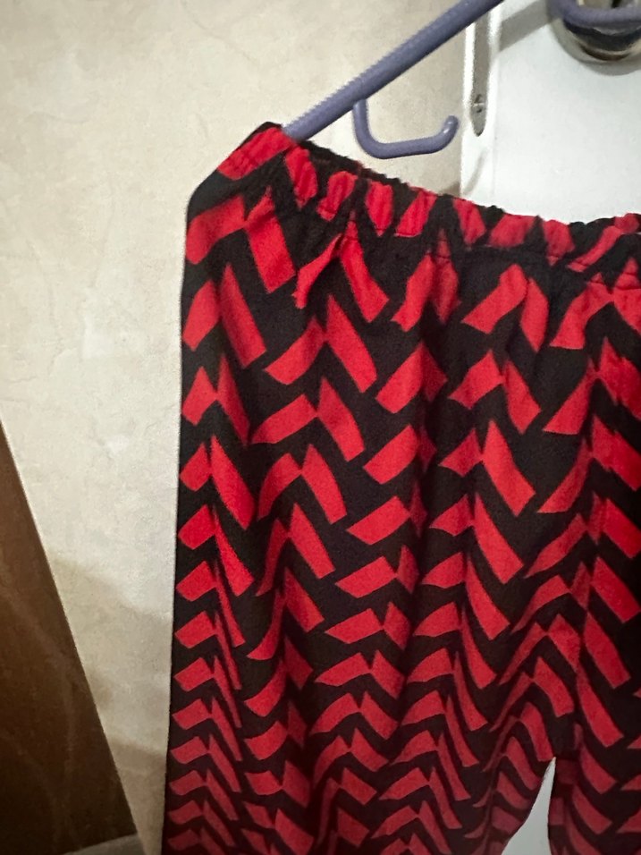 Kadın Kırmızı Pilili Midi Kumaş Pantolon - Görsel 4