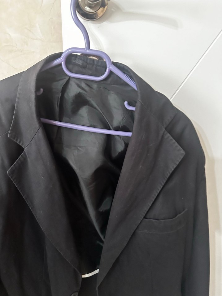 Siyah Erkek Kemerli Normal Kesim Takım Elbise - Görsel 2