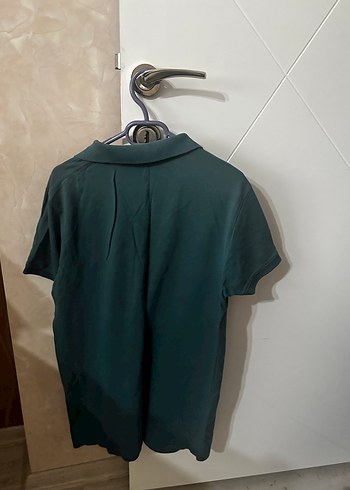 Erkek Koyu Yeşil Kısa Kollu Polo Tişört - Görsel 3